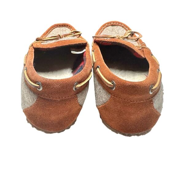Lands’ End | Men | Wool Felt Suede Leather Brown Cozy Moccasin Slippers | 10 D main image 11